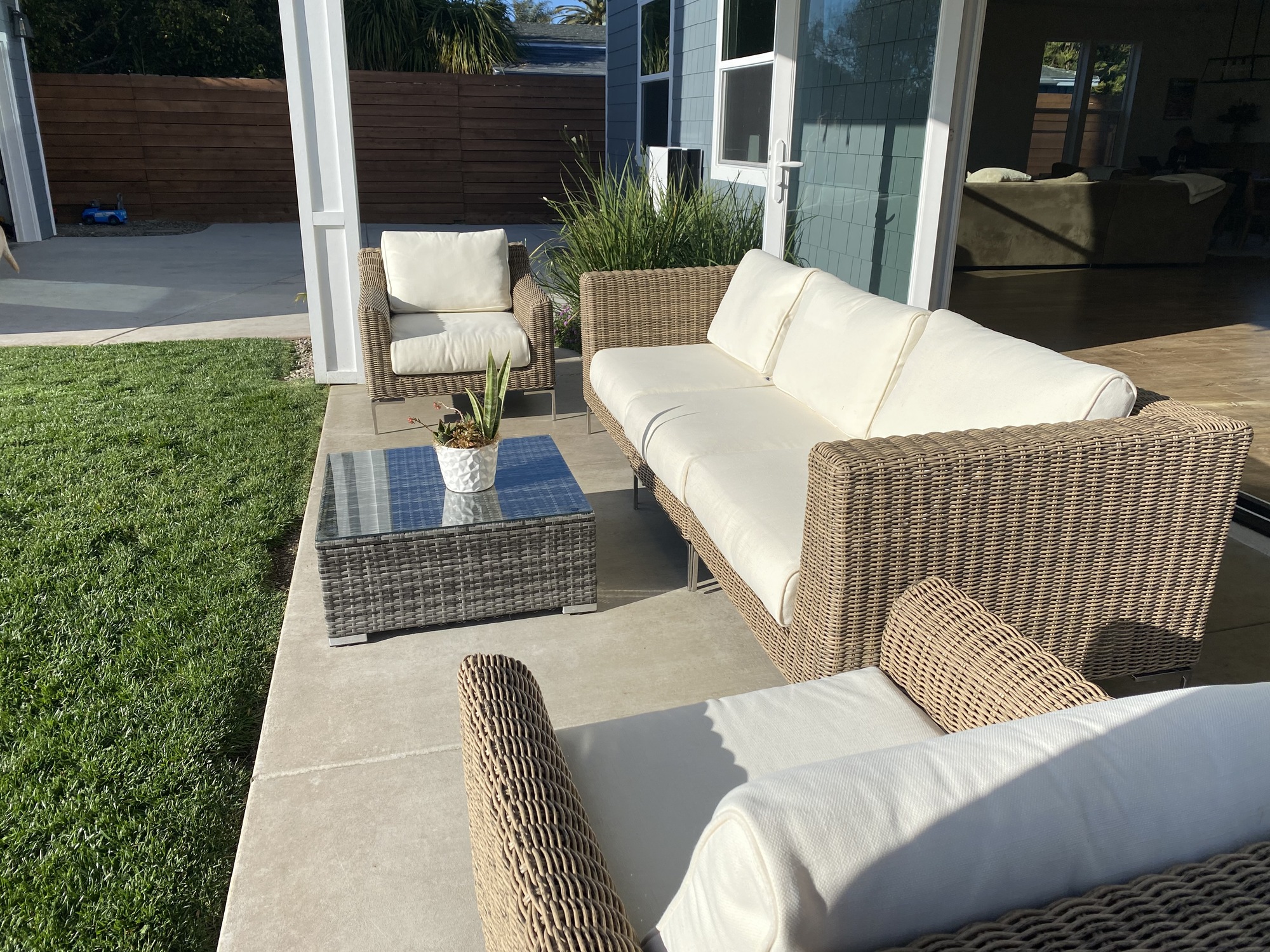 A Modern Beachy Backyard with Covered Patio - Photo 5