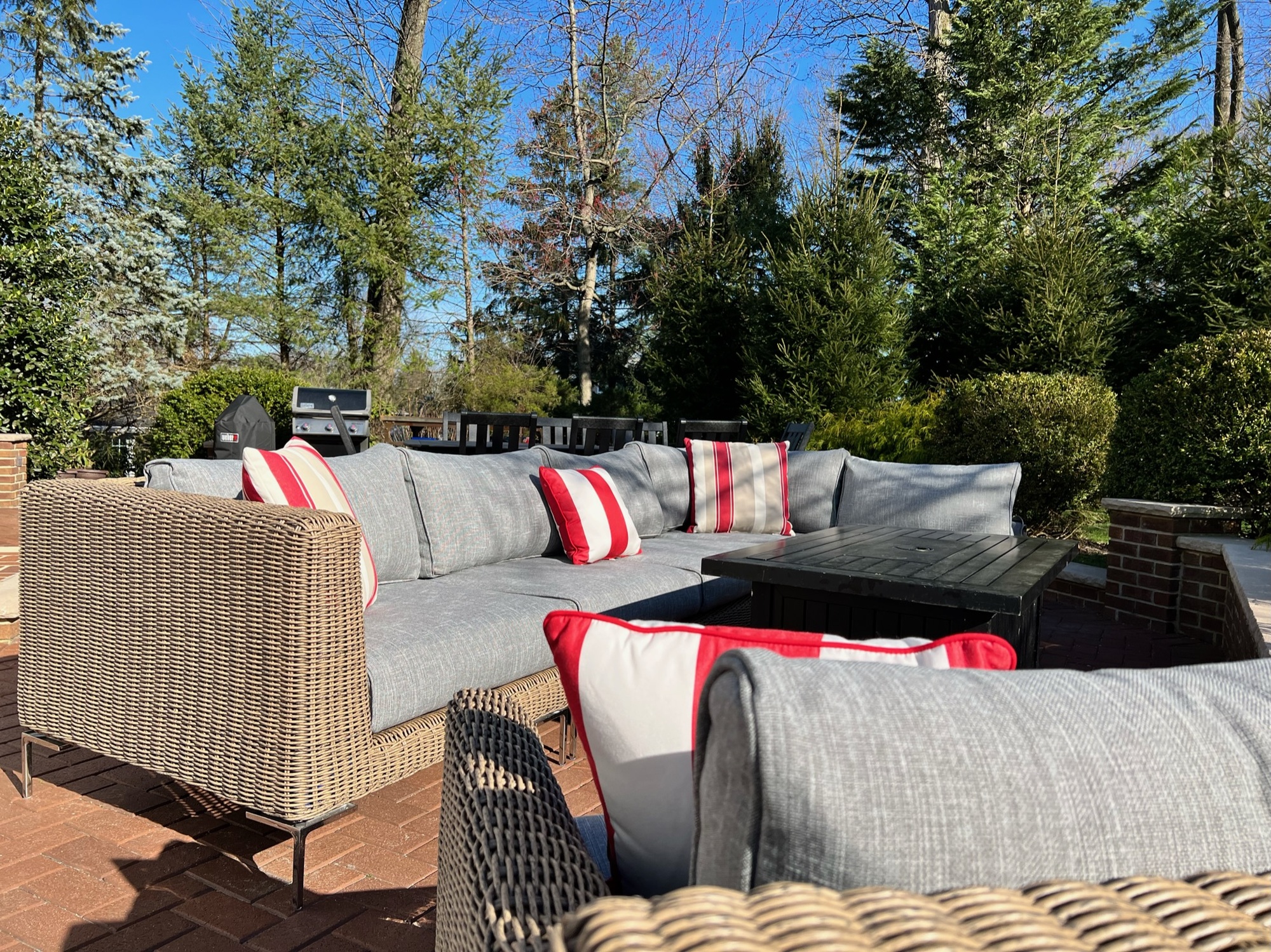 A Carolina-Style Porch and Red Paver Patio in New Jersey - Photo 2