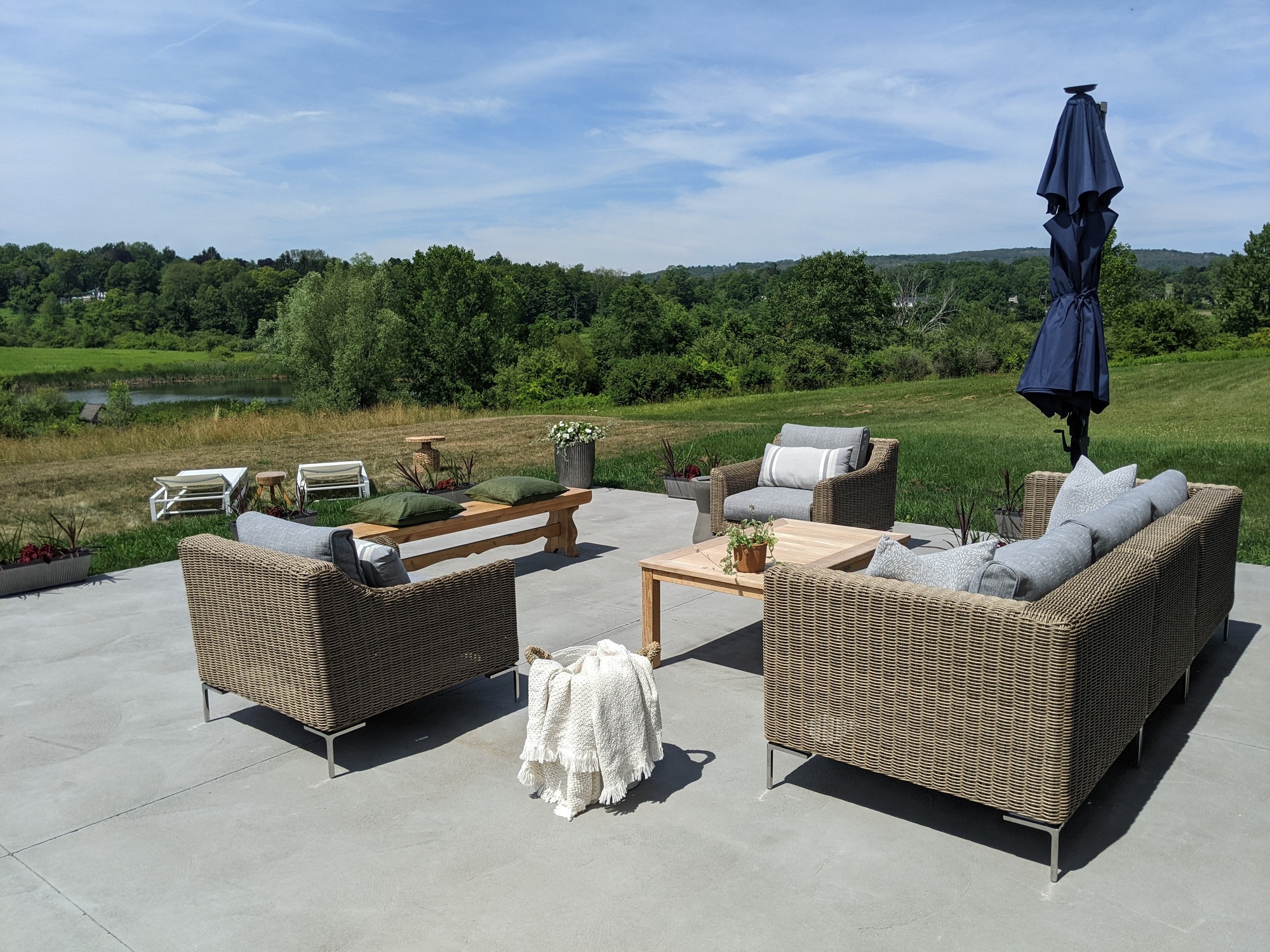 Two Soccer Fans’ Gorgeous Patio Overlooking a Pond - Photo 1