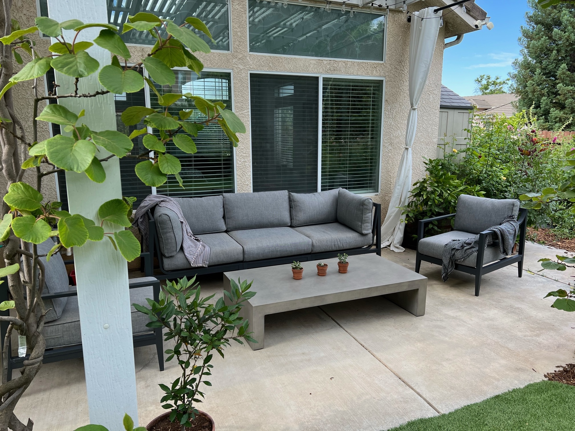A Patio Under a Trellis of Kiwis in Fresno, CA - Photo 1