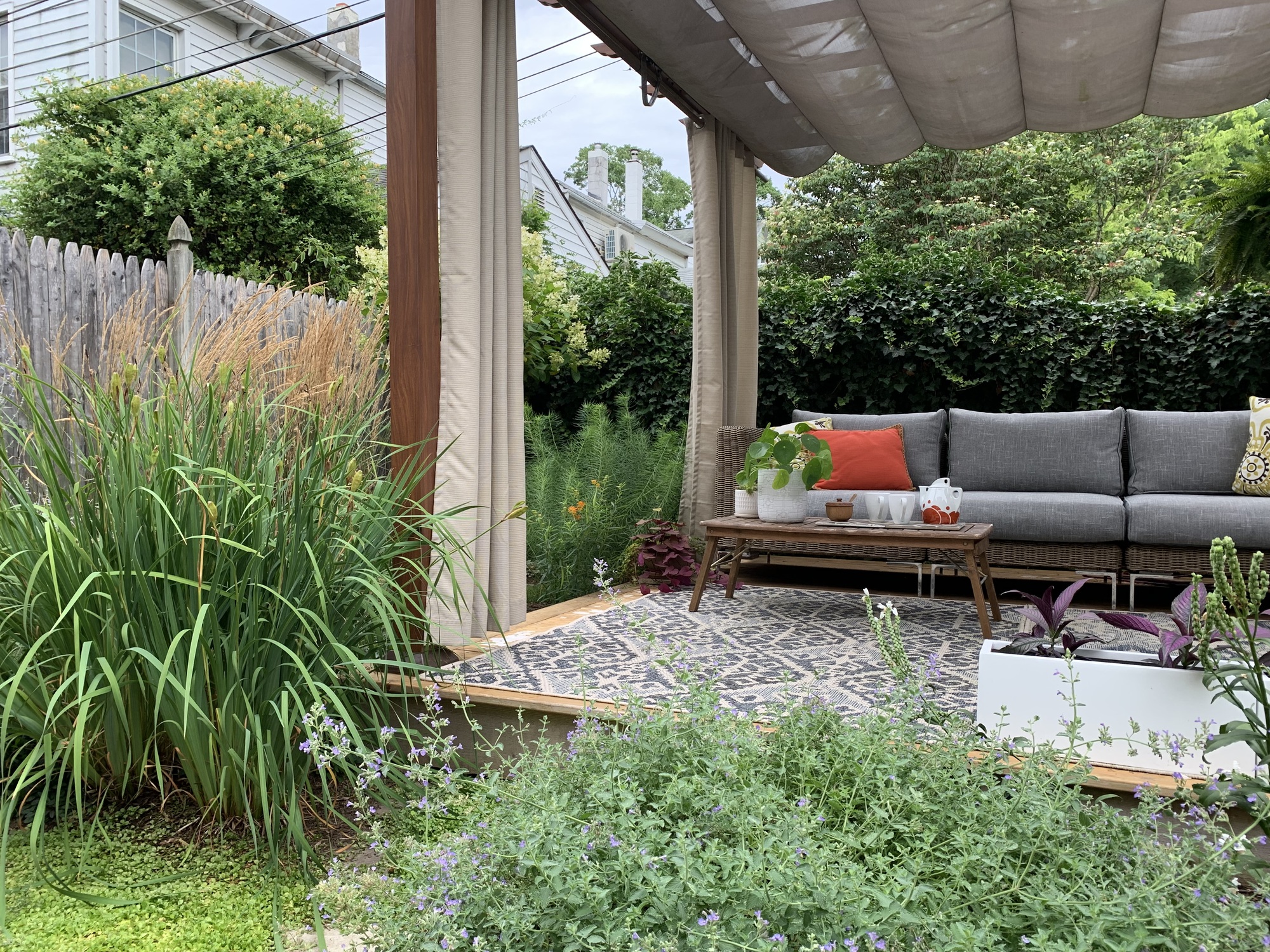 A Shaded Outdoor Living Room in Lambertville, NJ - Photo 5